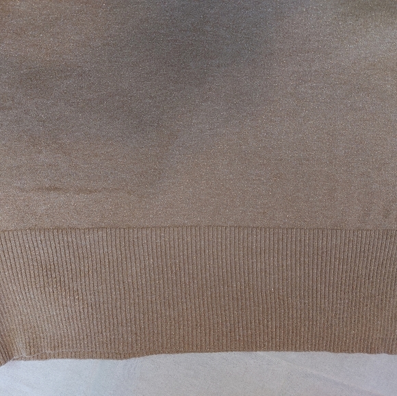 Metallic Gold Knit Sweater Lane Bryant 18 20 2x - Picture 4 of 6